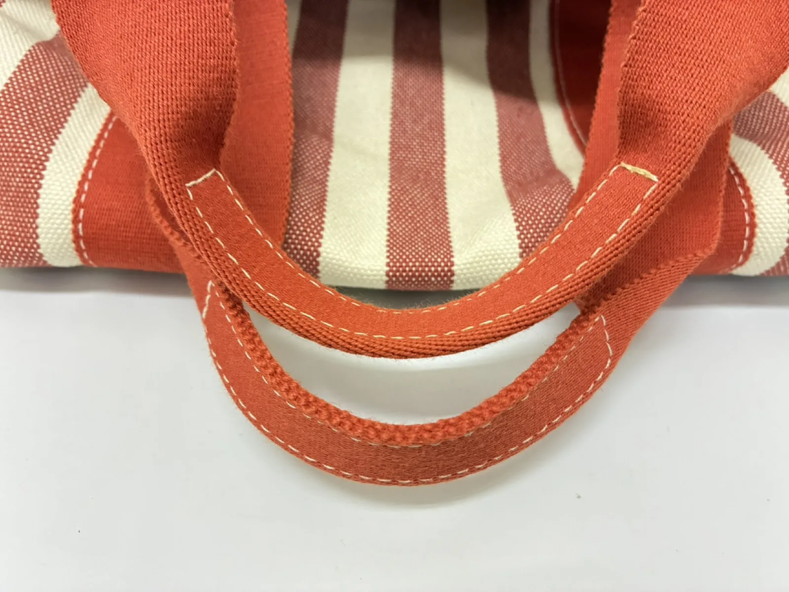 赫美斯 Hermes 戛纳 MM 帆布条纹手袋