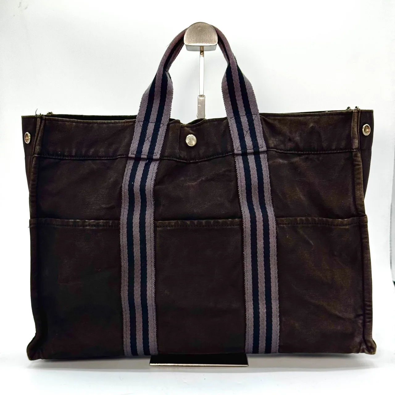 HERMES 帆布手提包 黑色手提包 2260006261920 手提包
