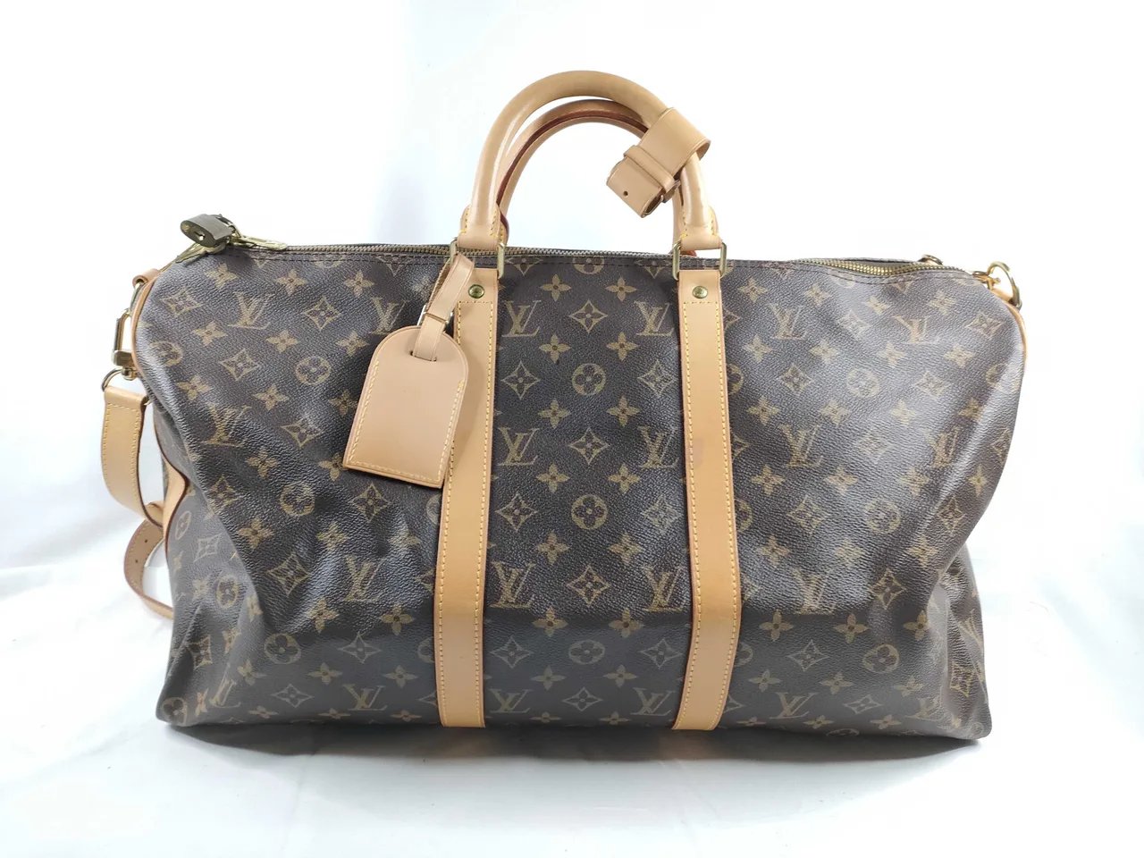 路易威登字母组合 Vuitton 字母组合钥匙杆 50 M41426 TH1926 棕色波士顿包