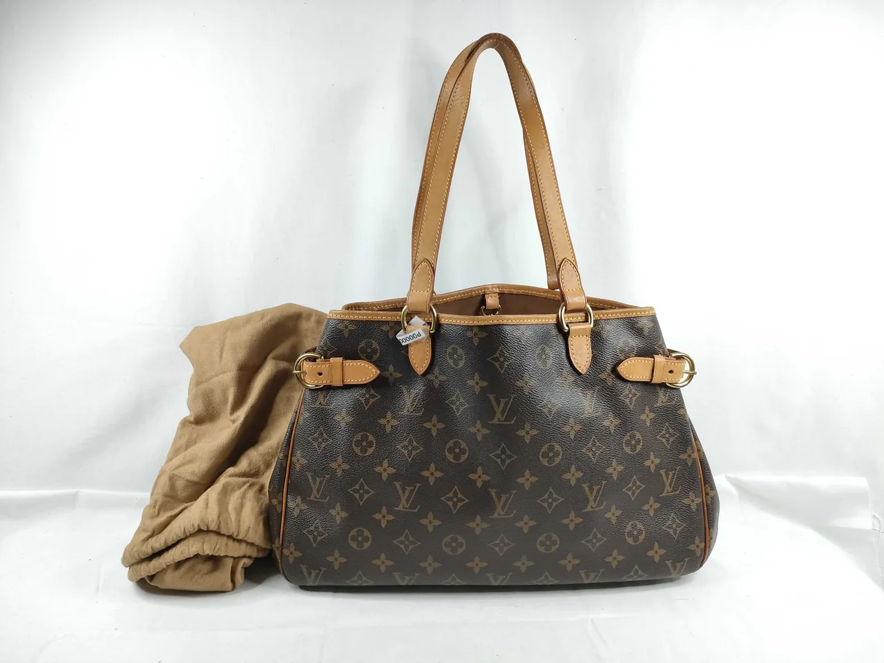 路易威登字母组合 PH-Louis Vuitton 字母组合 Batignolles 横向手提袋 棕色帆布 M 型单肩包