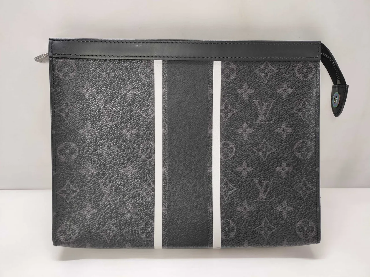 路易威登 Vuitton Monogram Eclipse Pochette Voirage M64440 SP1137 黑色手拿包