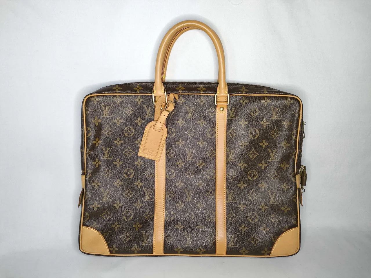 路易威登Monogram Vuitton Monogram Porteaux纪录片航行 M53361 棕色 TH1021 商务包
