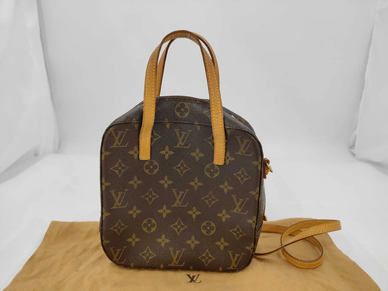 路易威登 Vuitton 字母组合 Spontini M47500 AR0012 棕色手提包