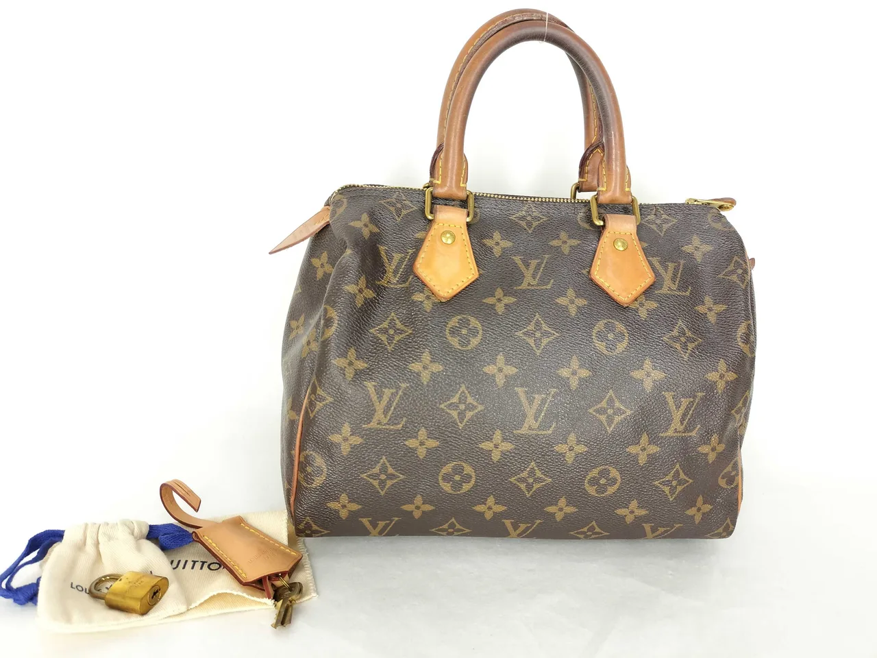 路易威登Monogram Speedy 25 M41109棕色RFID响应手提包