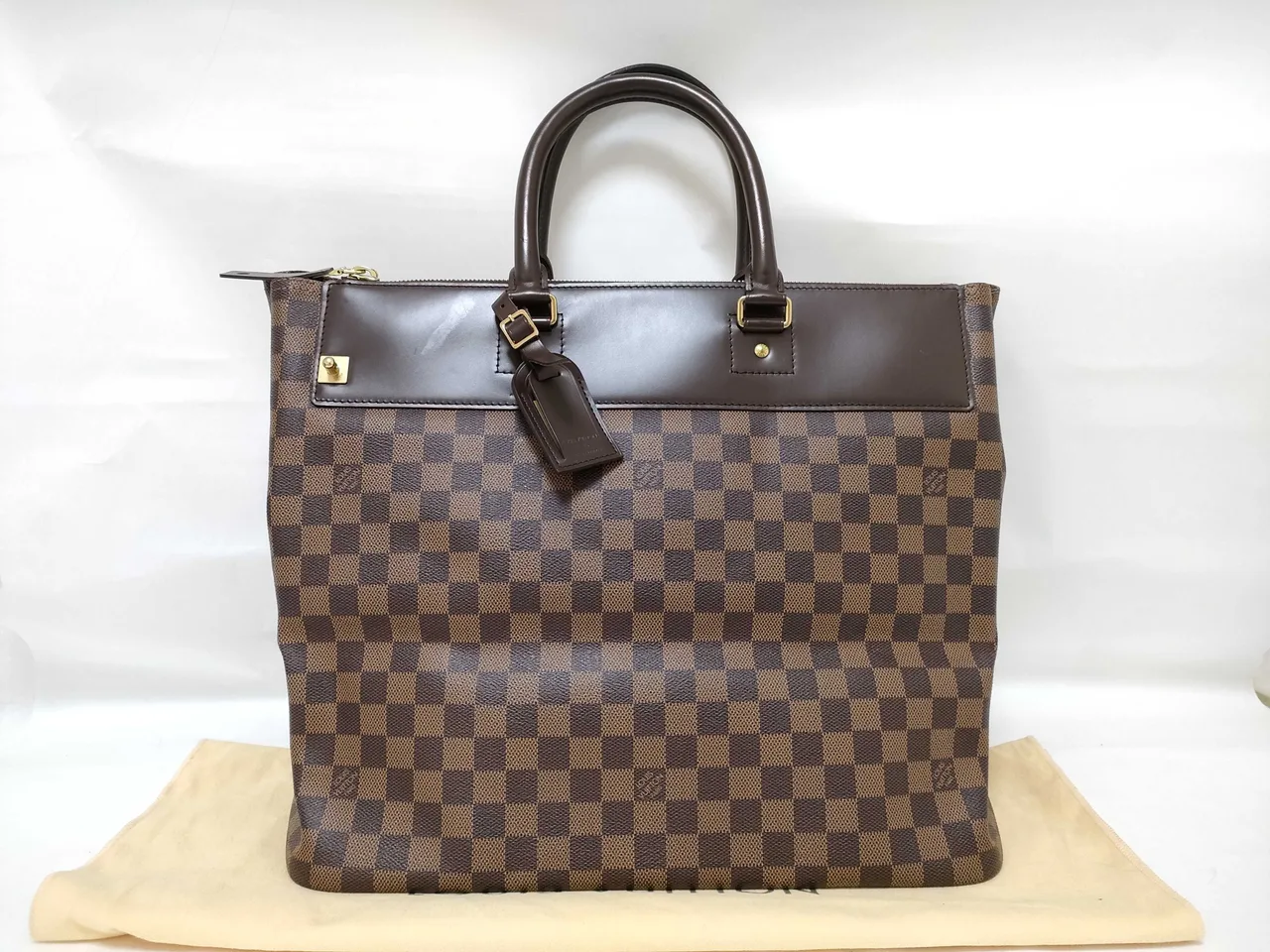 路易威登 达米尔威登 Damier Greenwich PM N41165 AR1012 棕色手提包