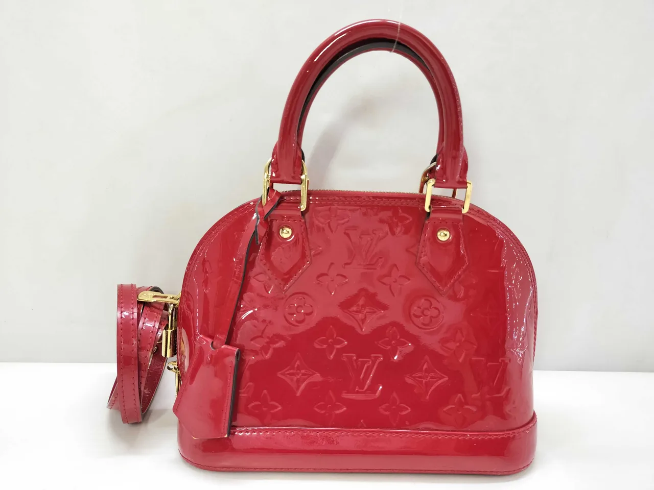 路易威登 Verni Vuitton Verni Alma BB M91606 FL1166 红色手提包