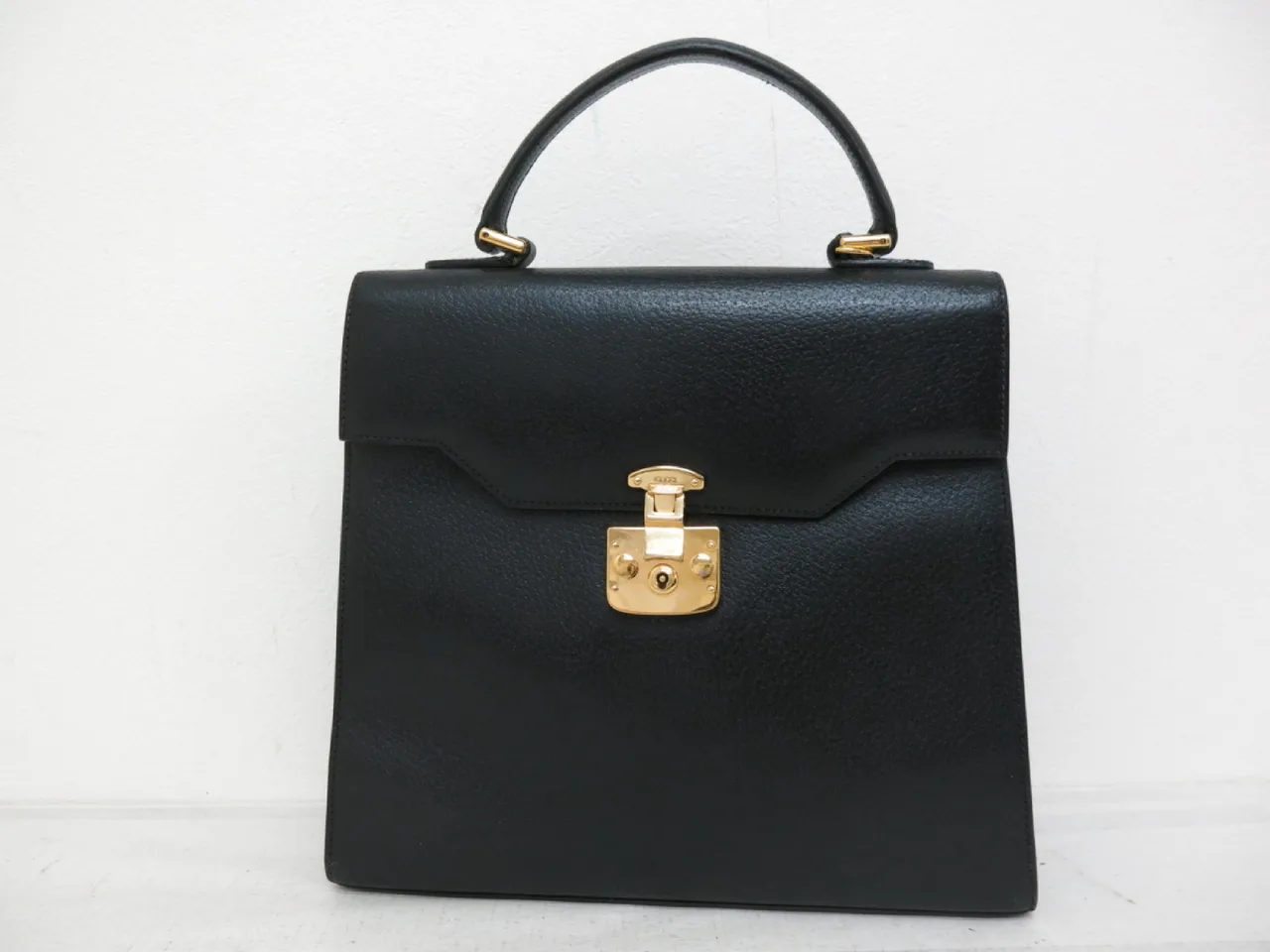 GUCCI Gucci 小牛皮 Ladylock 黑色手提包
