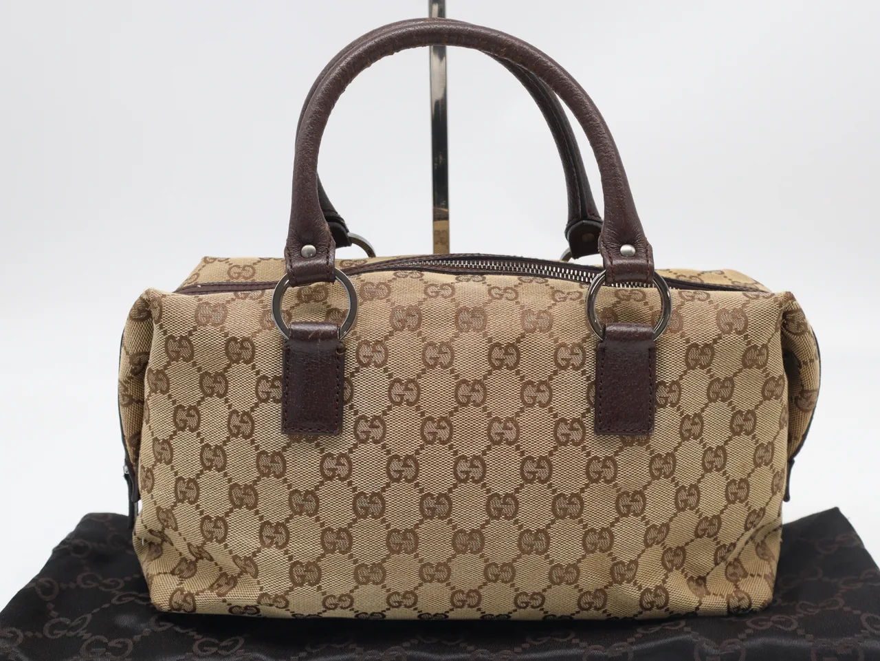 GUCCI 113009GG 帆布迷你波士顿包带收纳袋 波士顿包