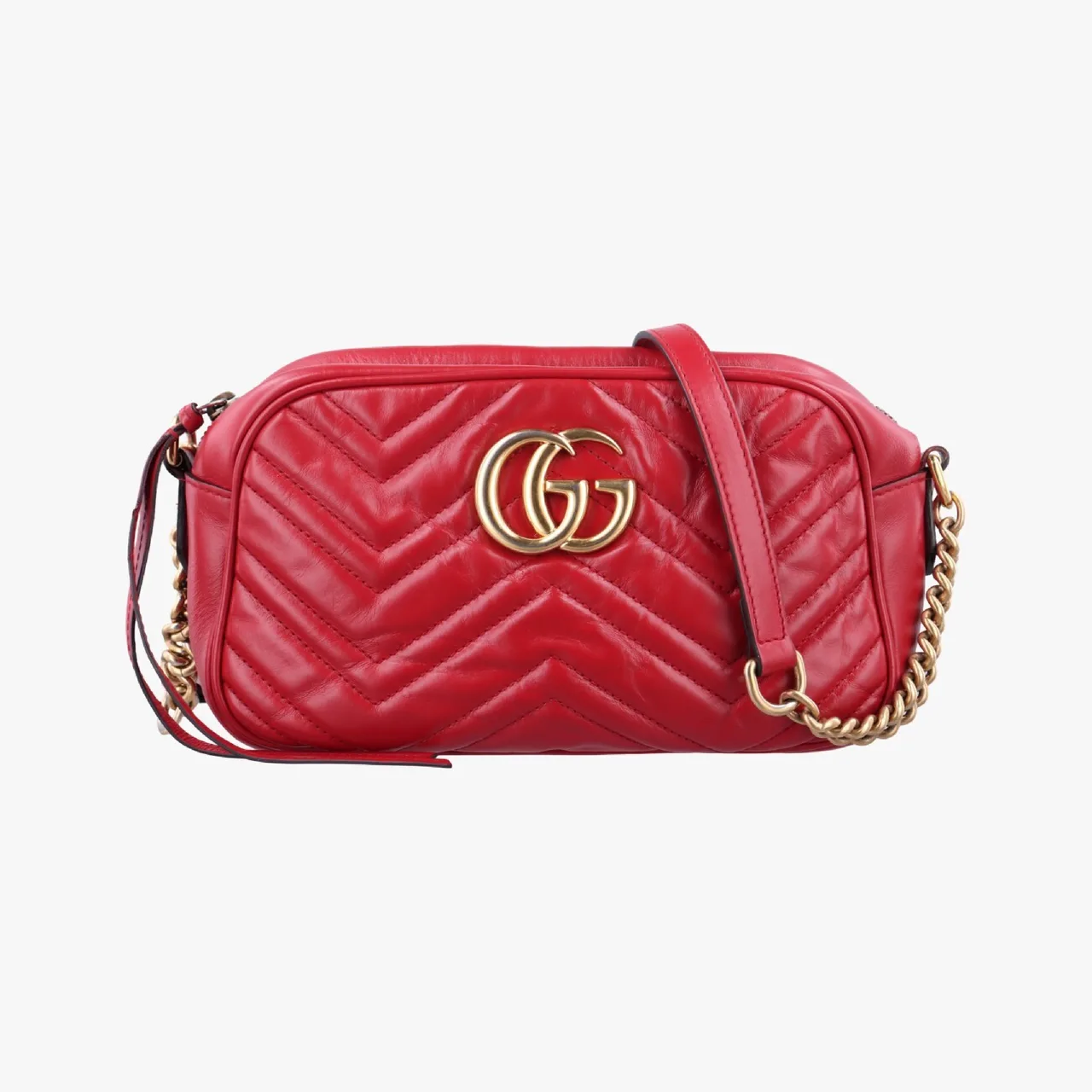 GUCCI GG Marmont 红色皮革447632 C026947429肩包