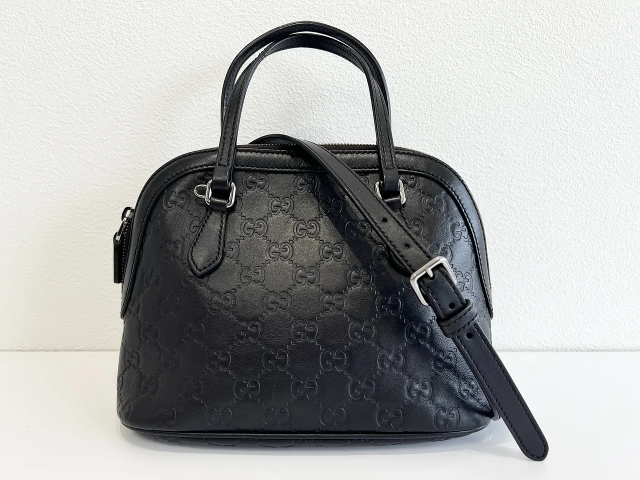 古驰 Gucci Microshima GG 皮革双向单肩包