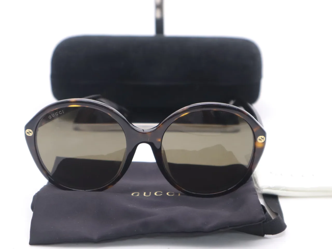 ◆ GUCCI 57□20-145 带盒和收纳袋的塑料太阳镜 太阳镜和眼镜