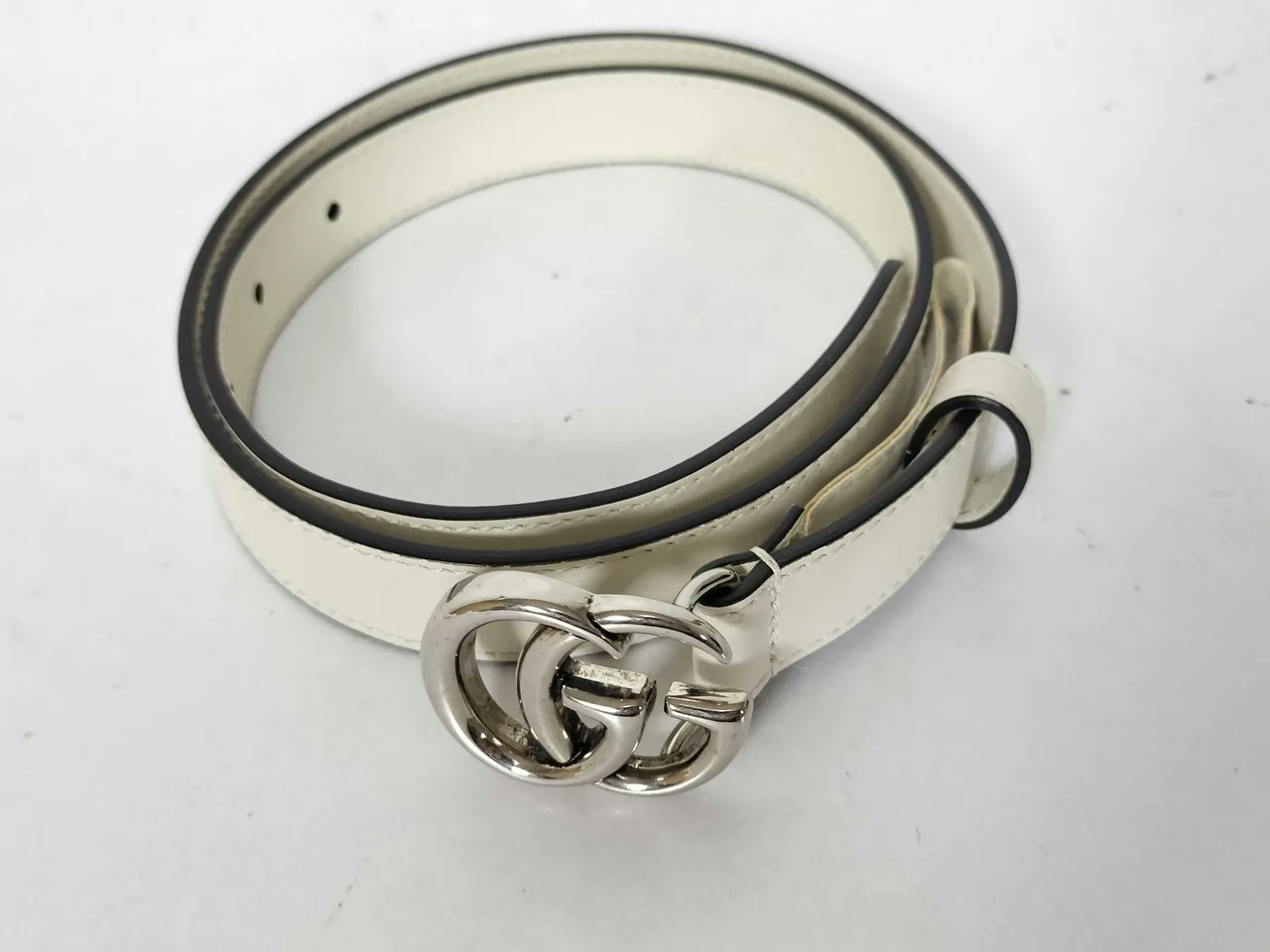GUCCI GG 409417 双G细腰带70