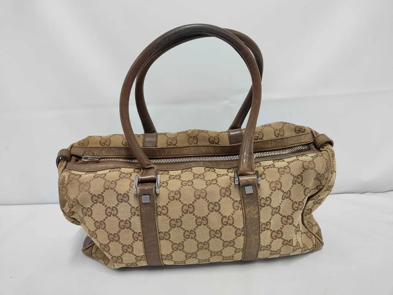 GUCCI GG 帆布手袋 棕色手袋