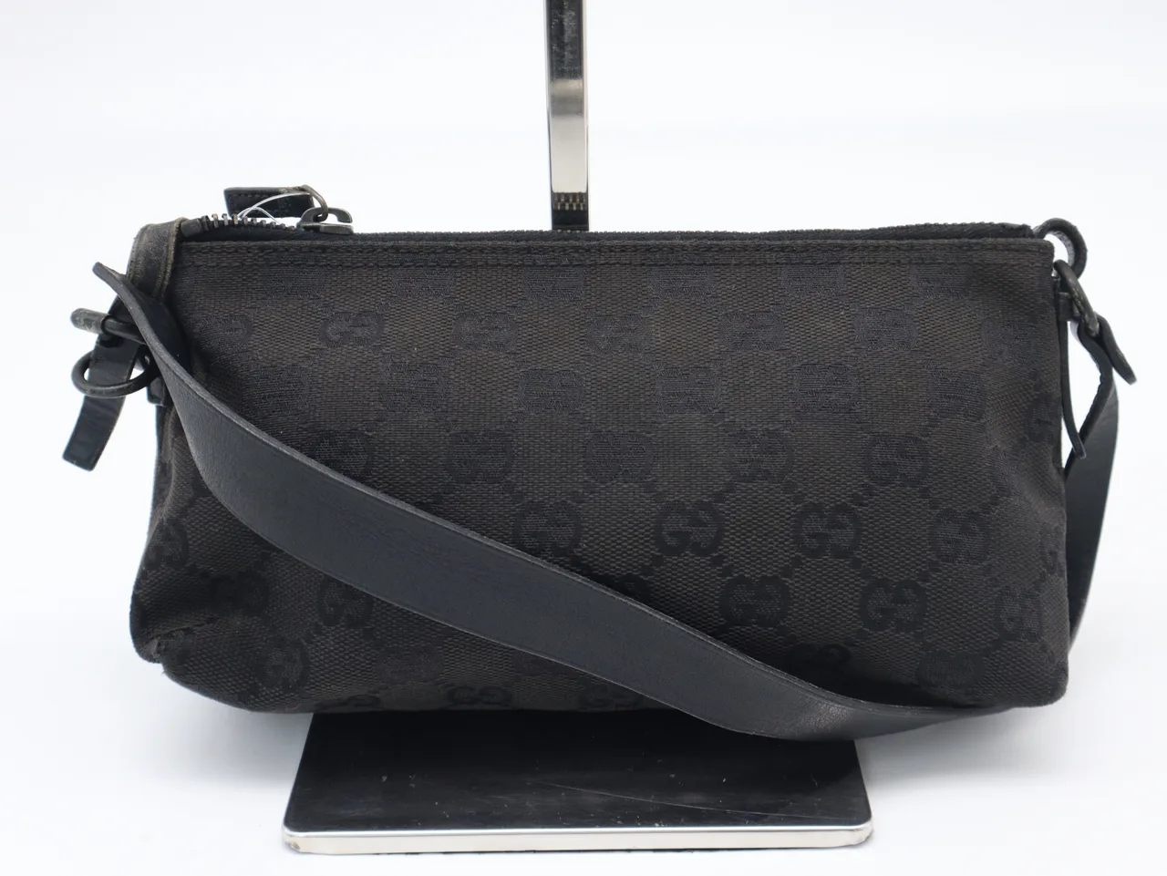 GUCCI 103399GG 帆布肩包 黑色包