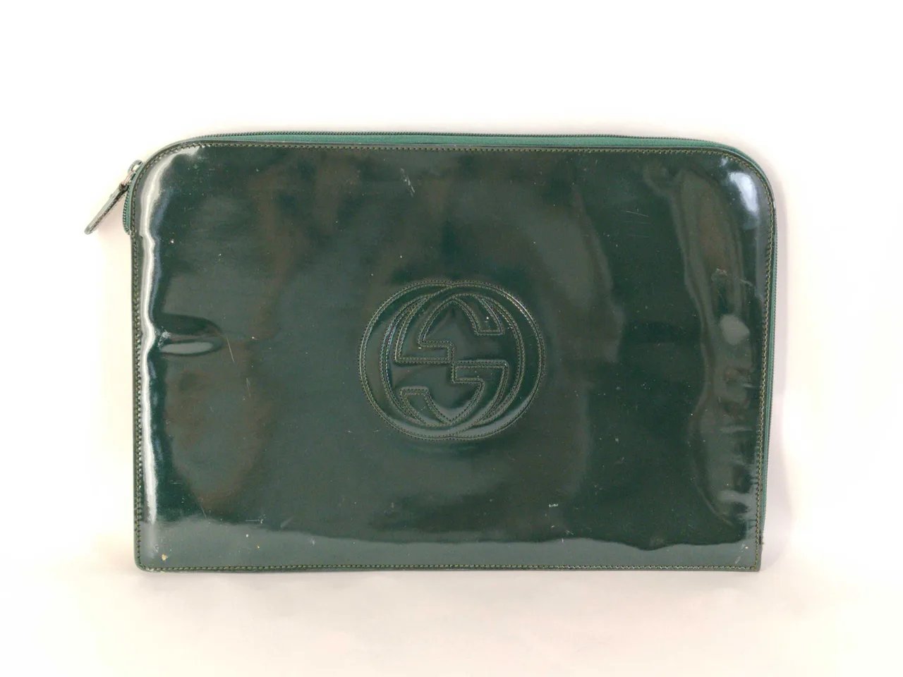 GUCCI 联锁G型离合包 绿色离合包