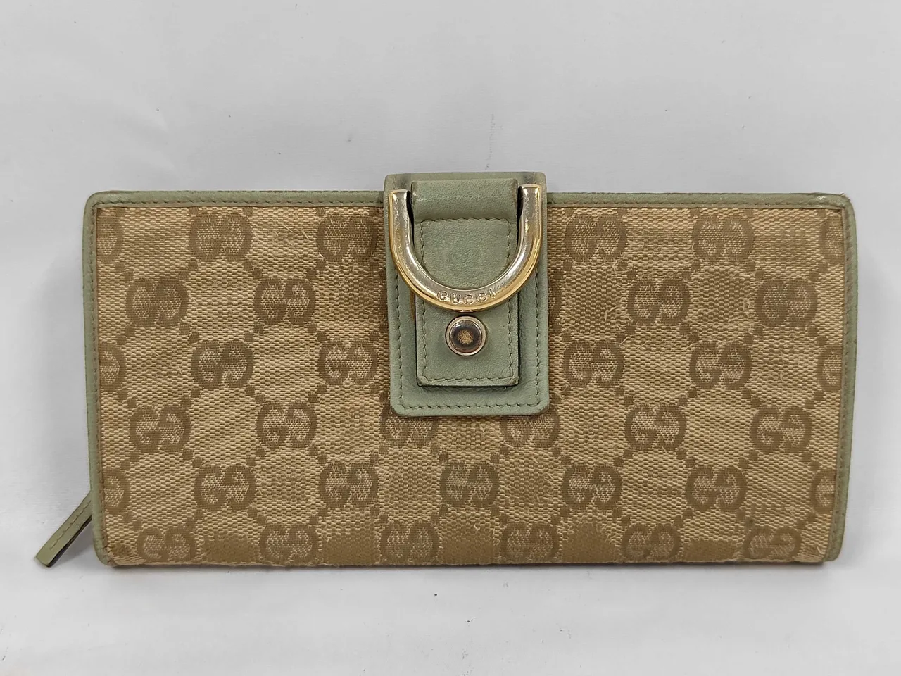 GUCCI GG 帆布双折长钱包 154256·0416 钱包