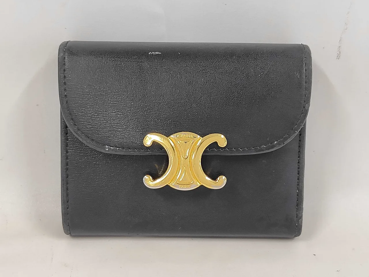 CELINE 紧凑钱包 Triomphe/黑色钱包