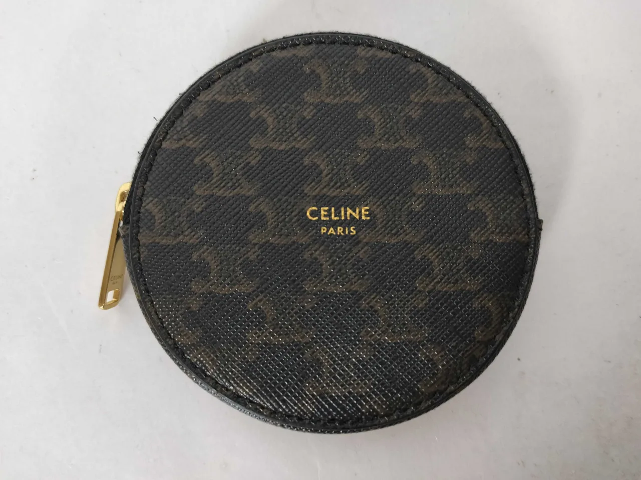 CELINE 硬币盒 Triomphe 10D222 棕色硬币盒