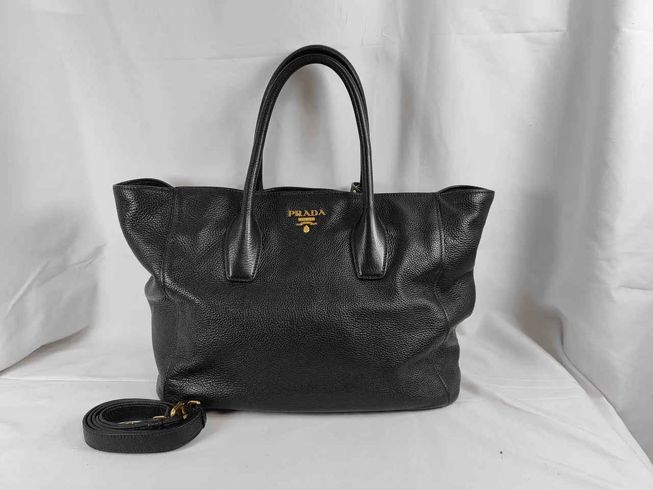 PRADA Prada 皮革手提包 肩包 黑色手提包