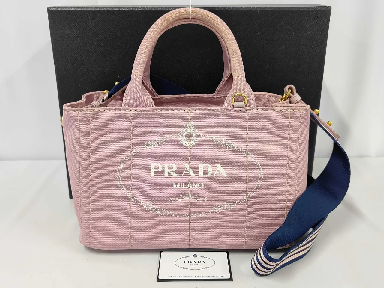 PRADA PRADA Kanapa 帆布双向手提包 粉色 1BG439 手提包
