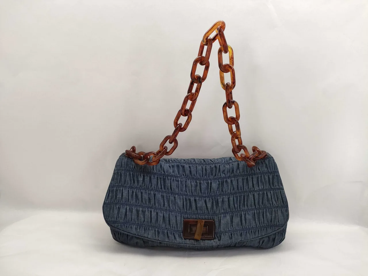 PRADA Prada Turnlock 牛仔链单肩包 单肩包