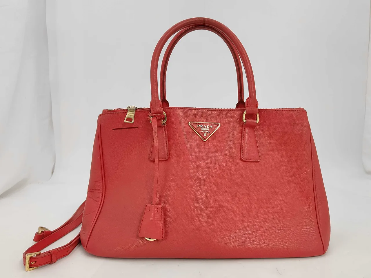 PRADA Prada Galleria Saffiano 红色手提包包