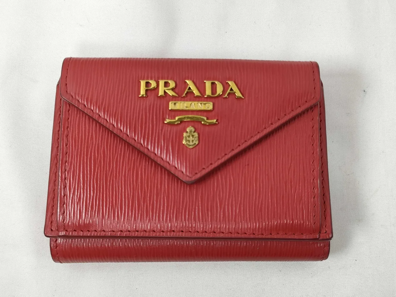 PRADA 三折钱包 红色 1MH021 钱包