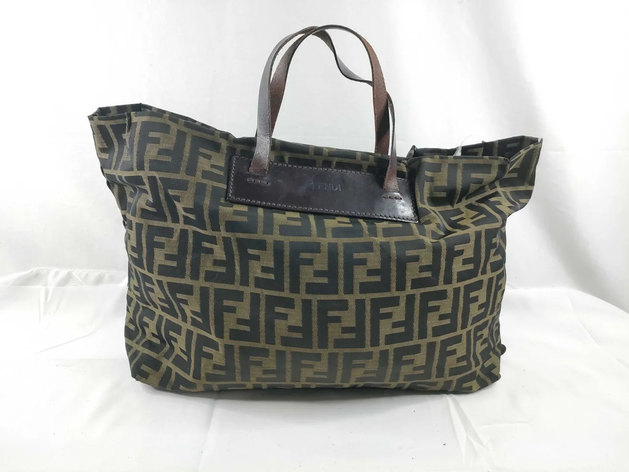 FENDI Fendi Zucca 图案 FF 帆布手提包 手提包