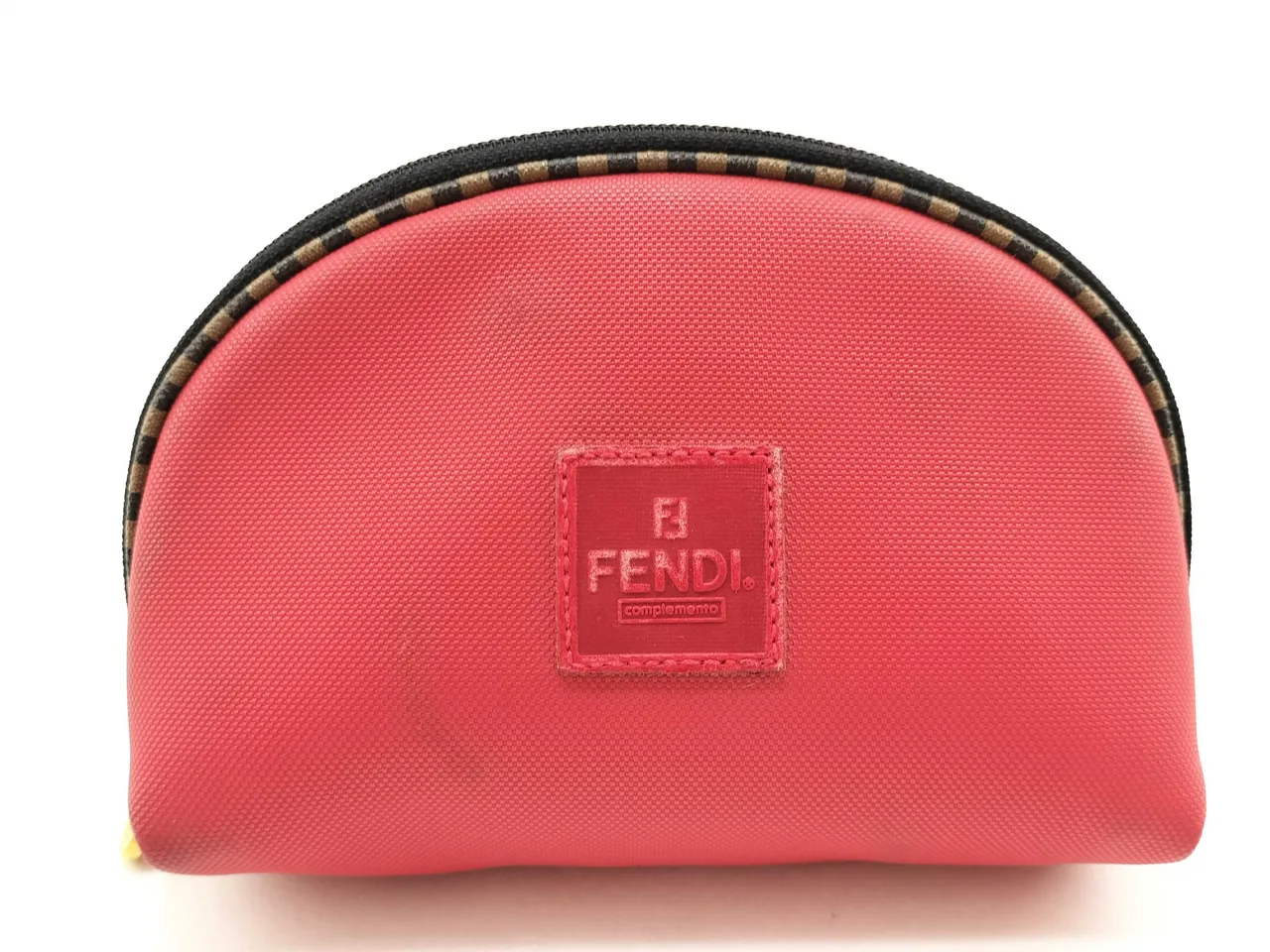 FENDI山核桃图案圆形袋子红色袋子