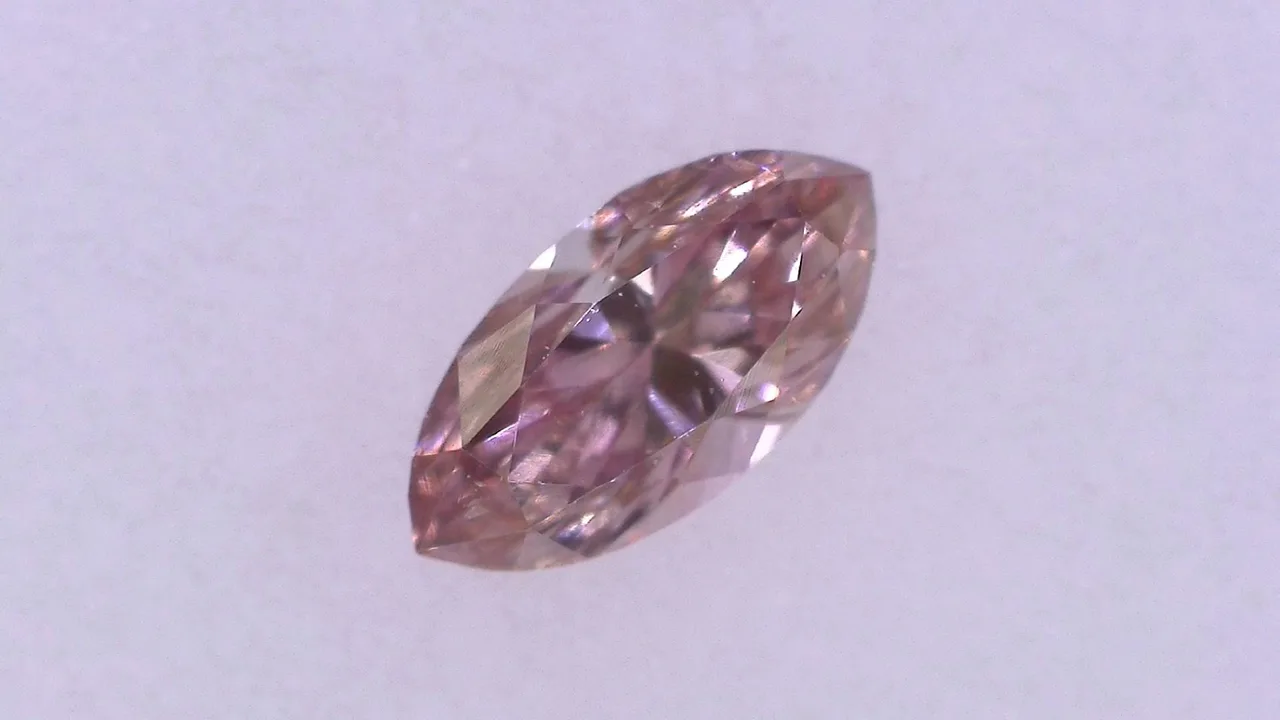 0.093ct FANCY INTENSE PINK SI-2 ****/GD/GD 强蓝 自然色 4.30-2.17X1.65mm MQ Diamond Loose