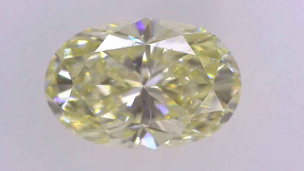 0.764ct under S） 浅黄色 SI-1 ****/GD/GD 无天然 7.03-4.71X3.34毫米 OV Diamond Loose
