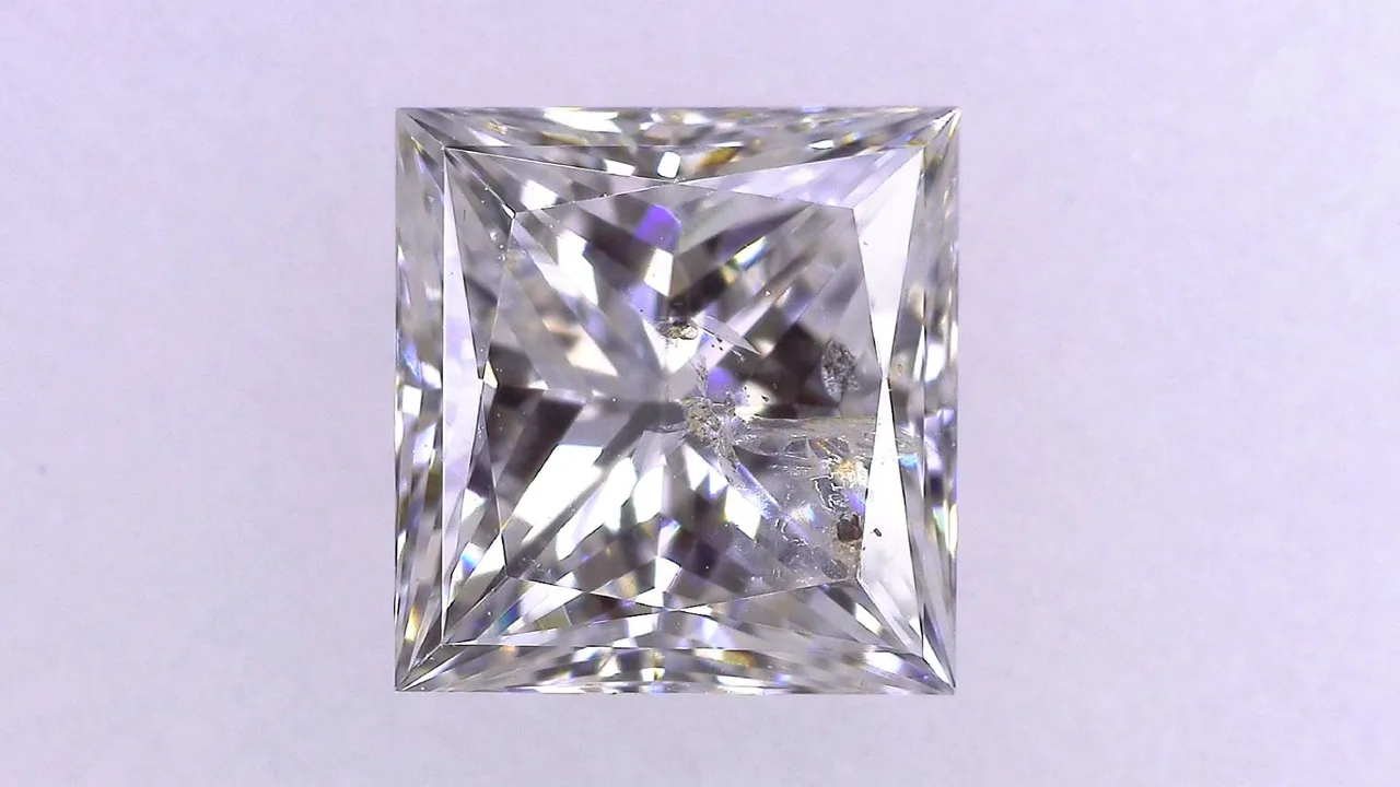 1.044ct H I-1 ****/GD/GD 强蓝色 天然 5.85-5.61X3.96mm 平方形 Diamond Loose