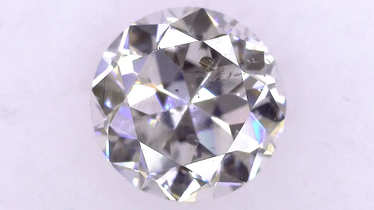 2.278克拉 F SI-2 贫/金/法 强蓝 天然 8.05-8.13X5.19mm 钻石散装